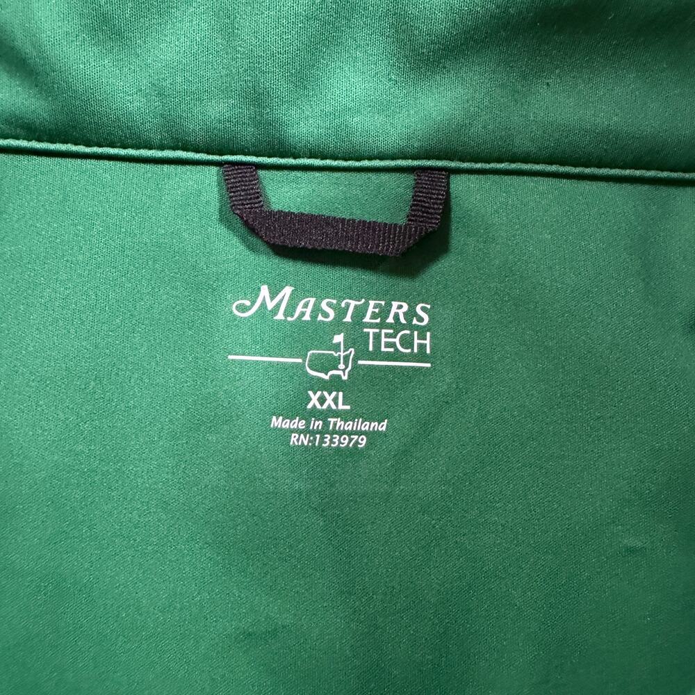 Masters Tournament Tech Green Golf Zip Up Jacket Packable Hood Men's XXL - Picture 8 of 11